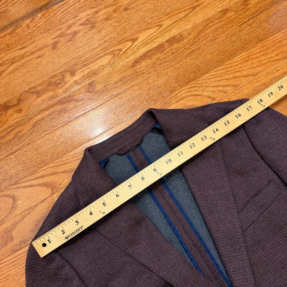 Bonobos Jetsetter Blazer 40R Burgundy Lanificio Fortex Unsturctured Tailored Fit